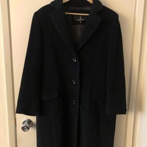 Black wool London Fog Trench